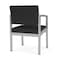 Lesro Lenox Steel Guest Chair, Graphite (Gray) Seat, Graphite Back, 22.5 W 24.5 L 32 H, Fabric Seat LS1101 - alternate 2